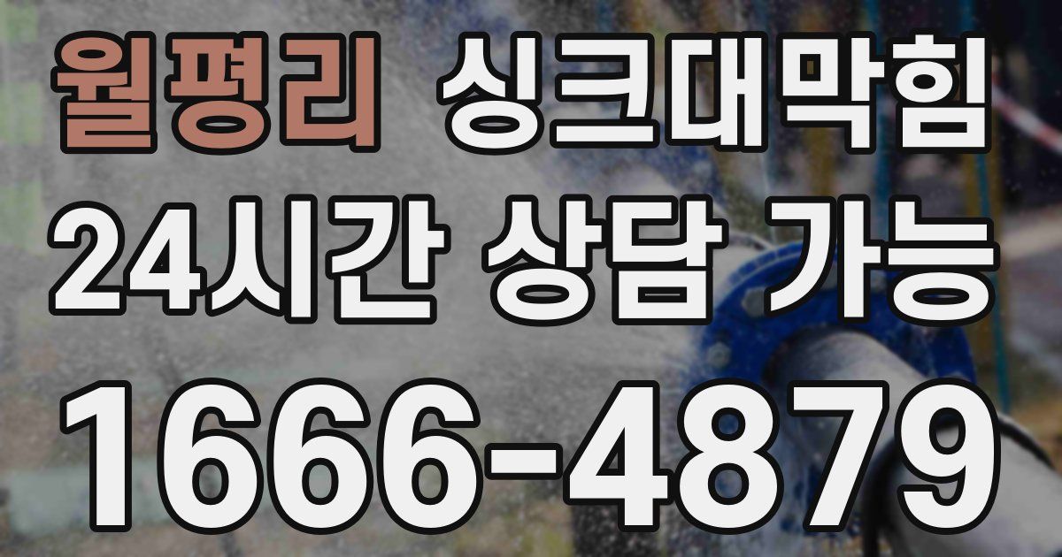 월평리 싱크대 뚫기