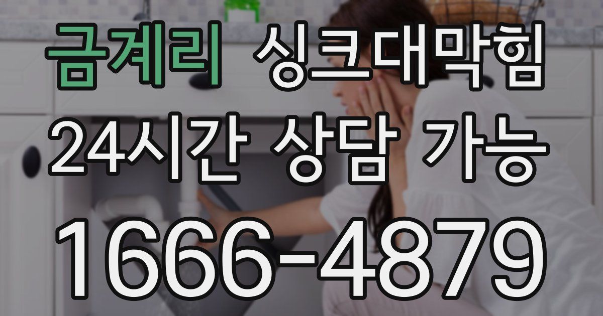 금계리 싱크대 뚫기