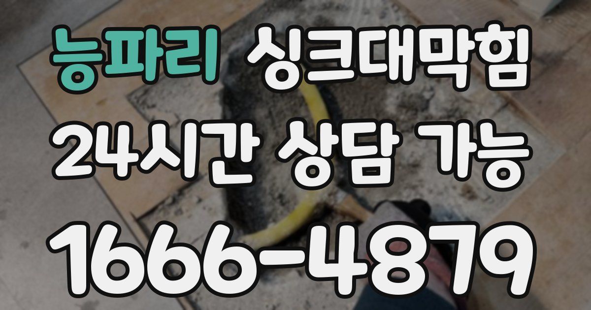 능파리 싱크대 뚫기