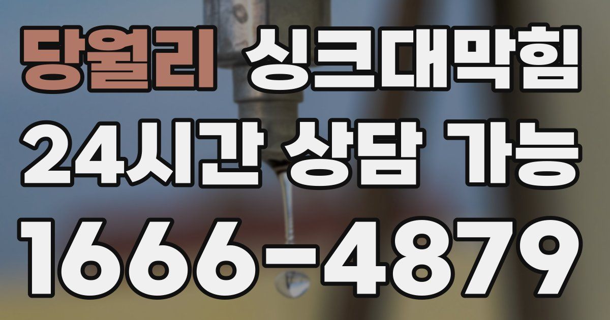 당월리 싱크대 뚫기
