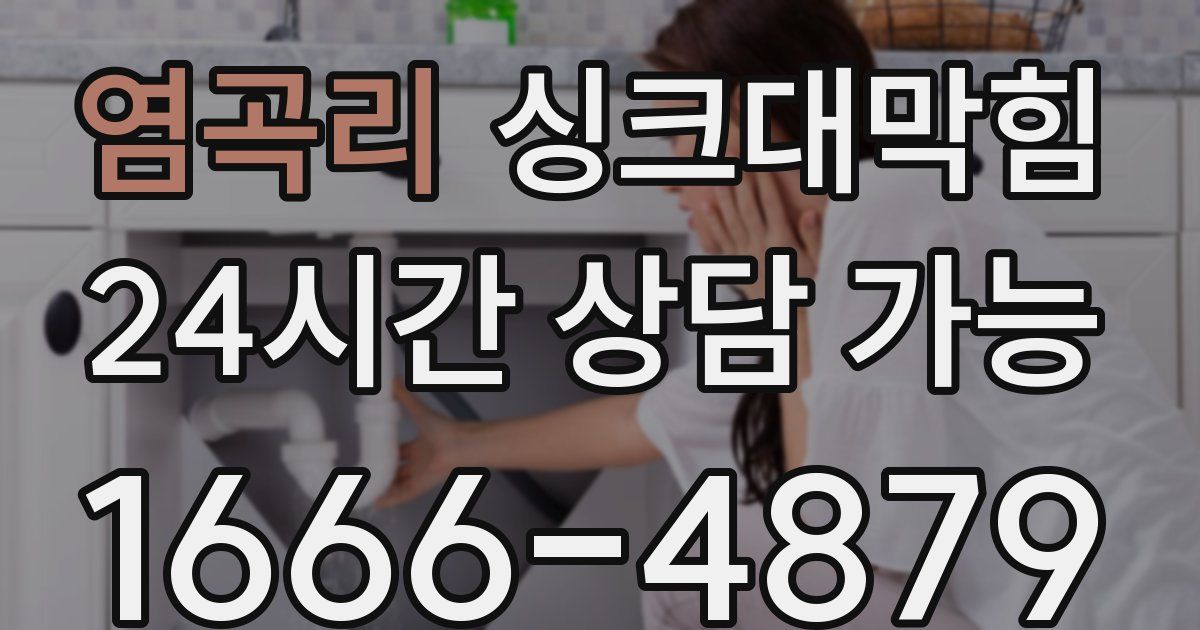 염곡리 싱크대 뚫기