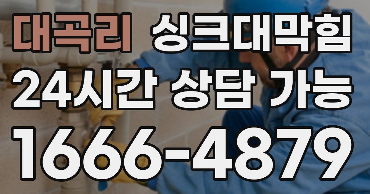 대곡리 싱크대 뚫기