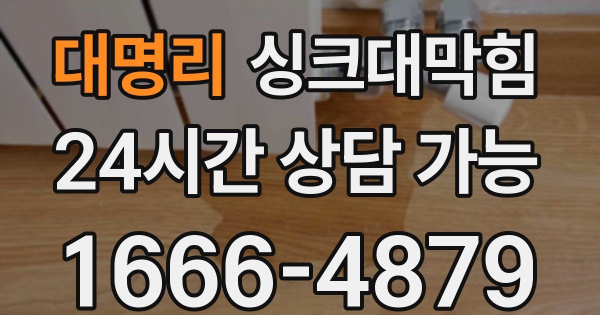 대명리 싱크대 뚫기