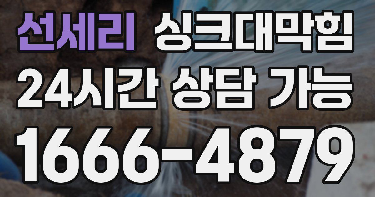 선세리 싱크대 뚫기