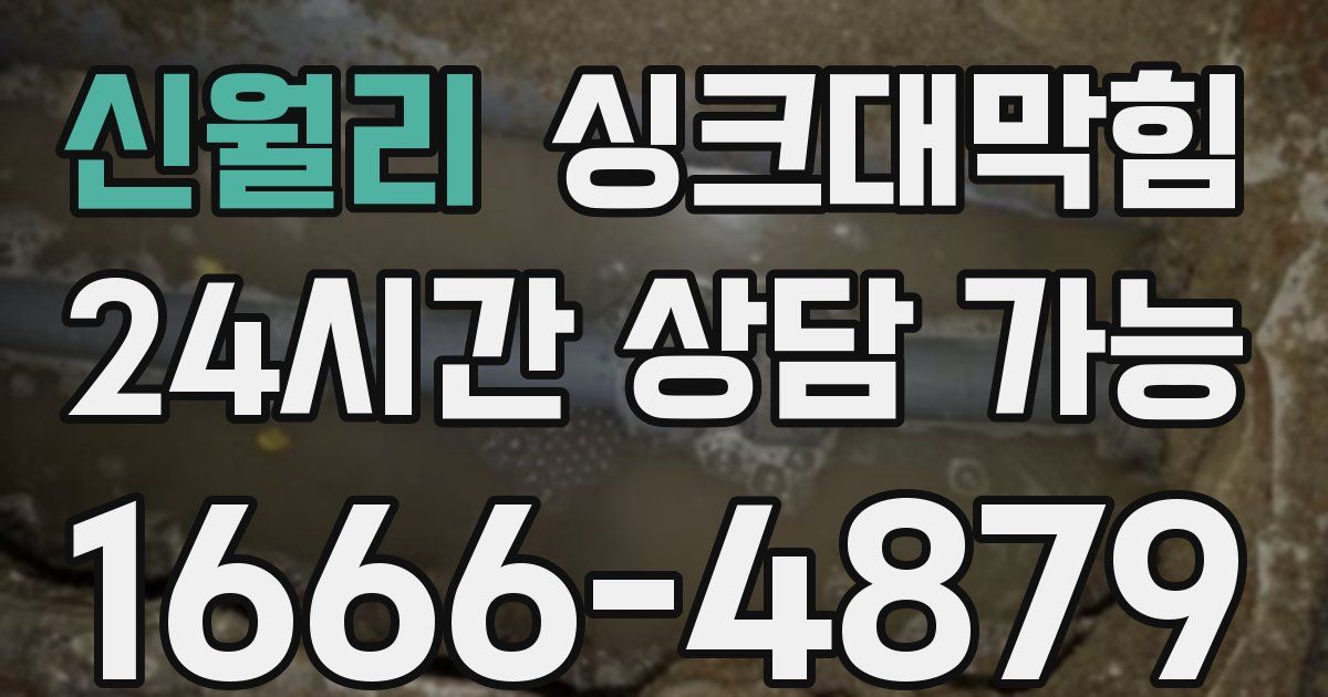 신월리 싱크대 뚫기
