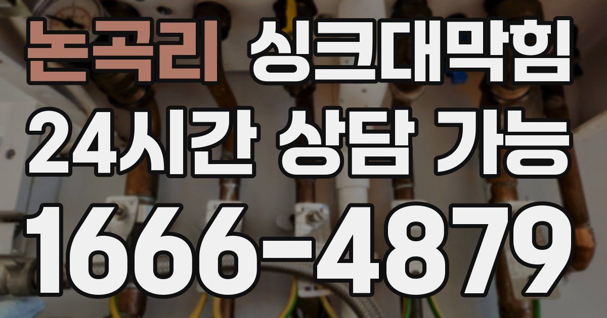 논곡리 싱크대 뚫기