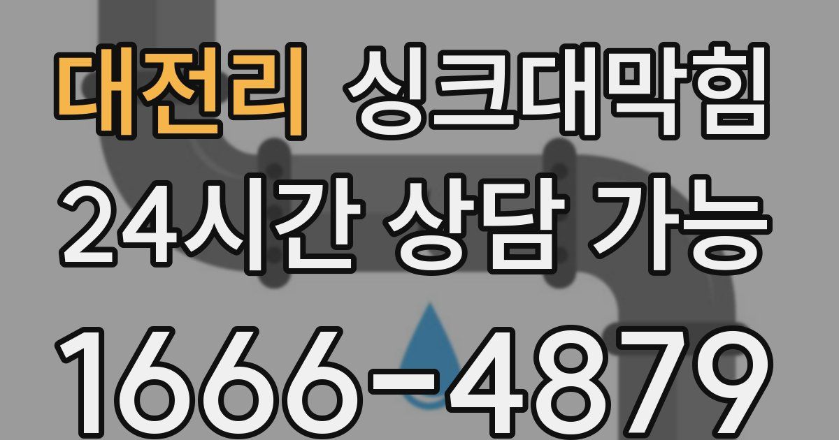대전리 싱크대 뚫기