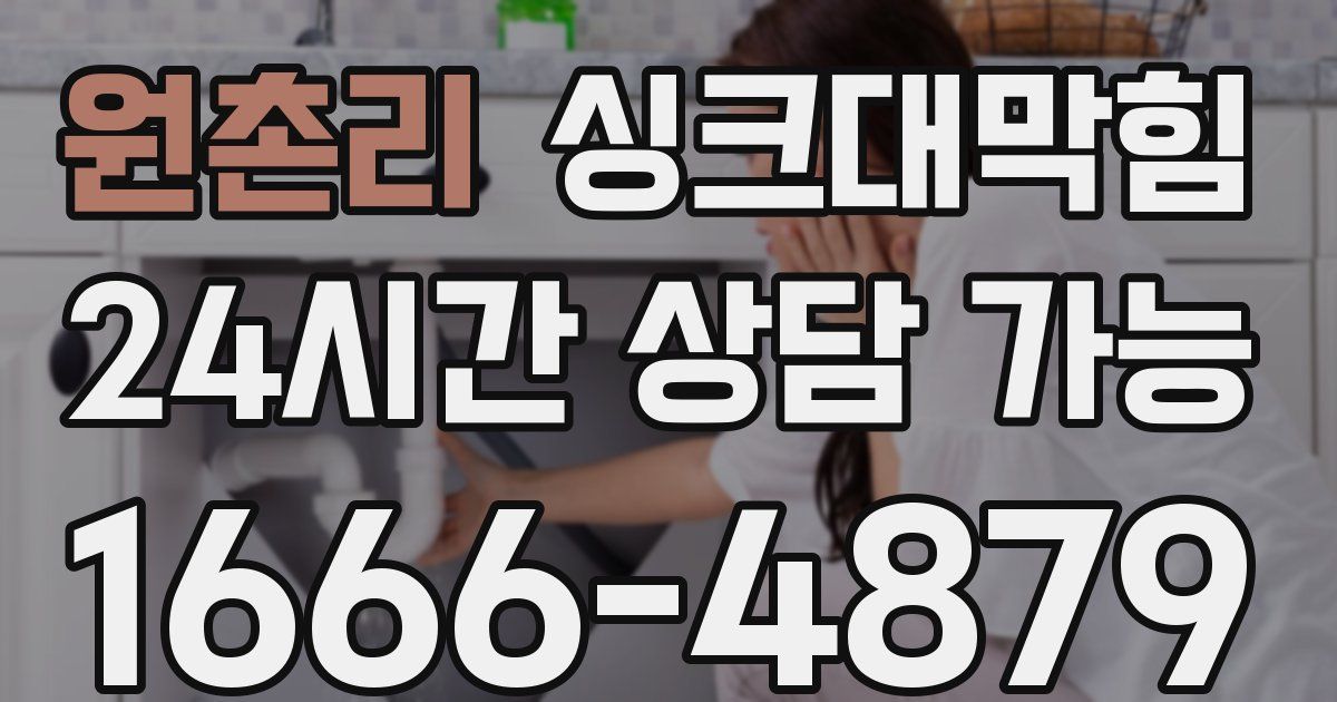 원촌리 싱크대 뚫기
