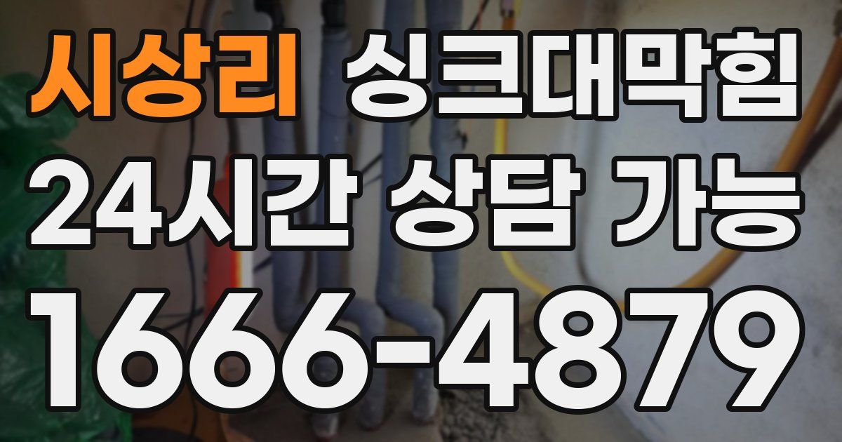 시상리 싱크대 뚫기
