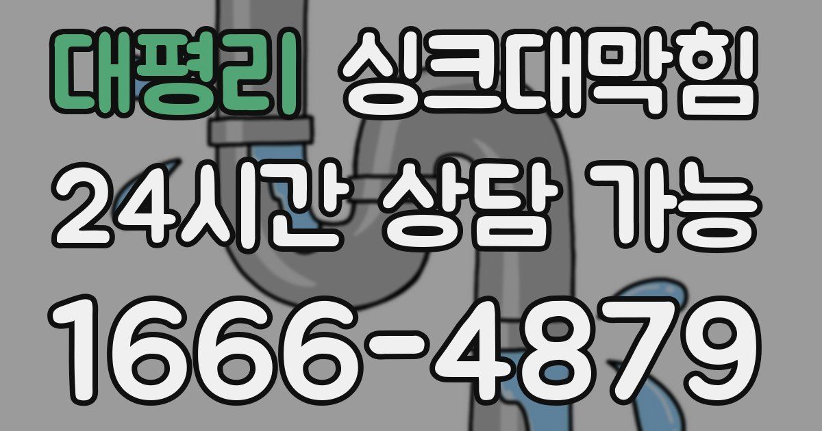 대평리 싱크대 뚫기