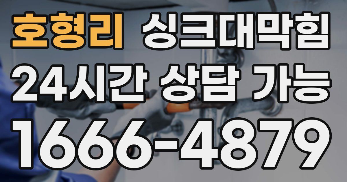 호형리 싱크대 뚫기