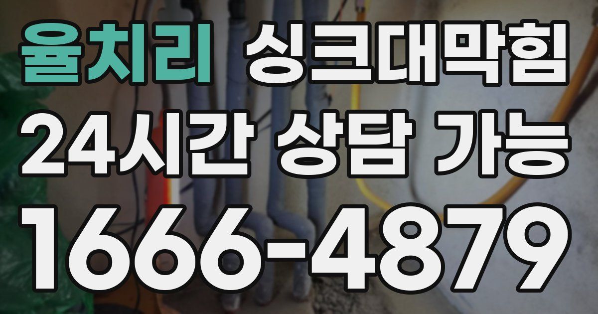 율치리 싱크대 뚫기