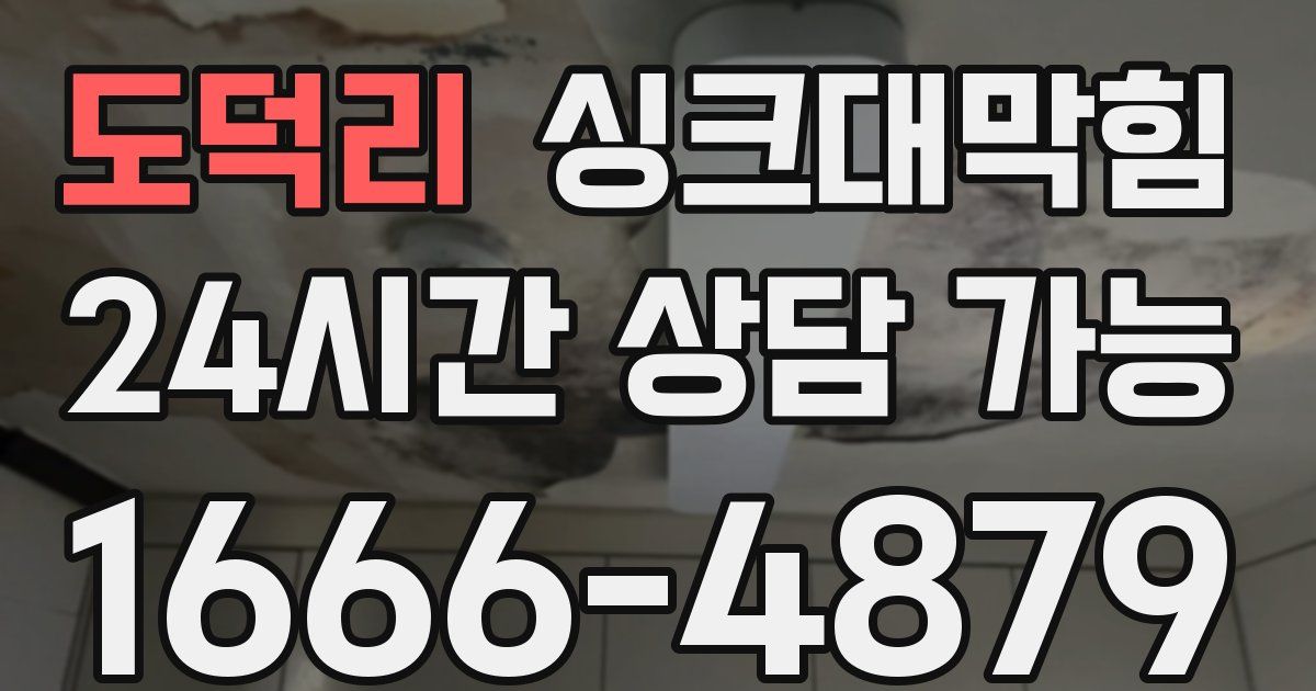 도덕리 싱크대 뚫기