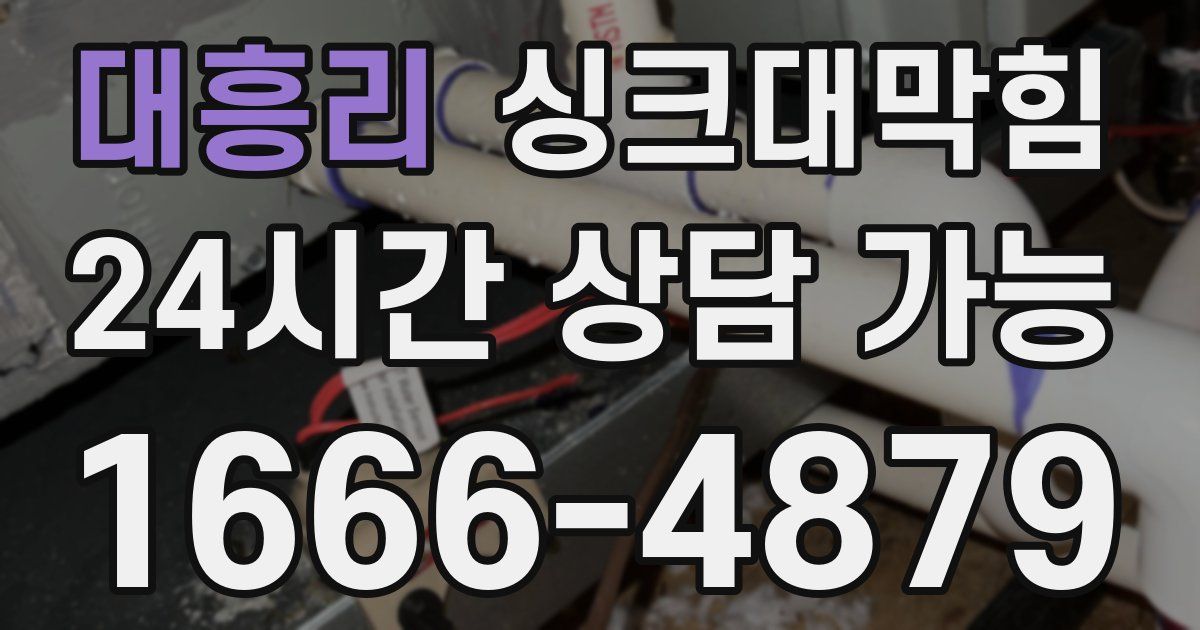 대흥리 싱크대 뚫기