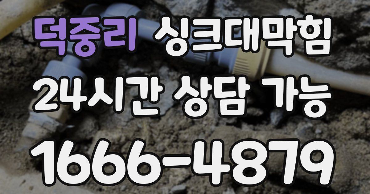 덕중리 싱크대 뚫기