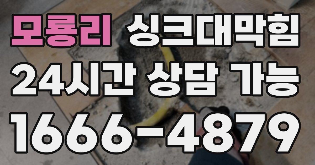 모룡리 싱크대 뚫기