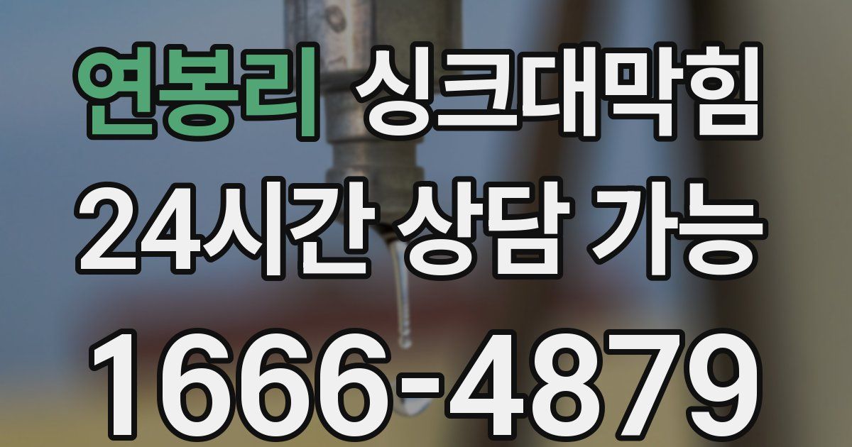 연봉리 싱크대 뚫기
