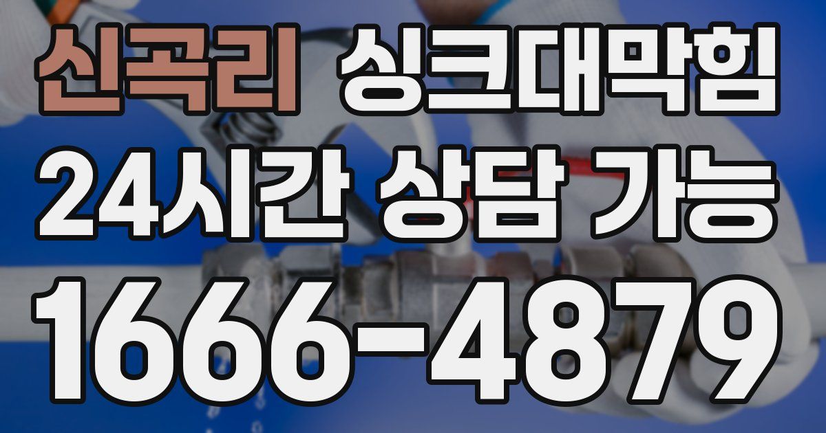 신곡리 싱크대 뚫기