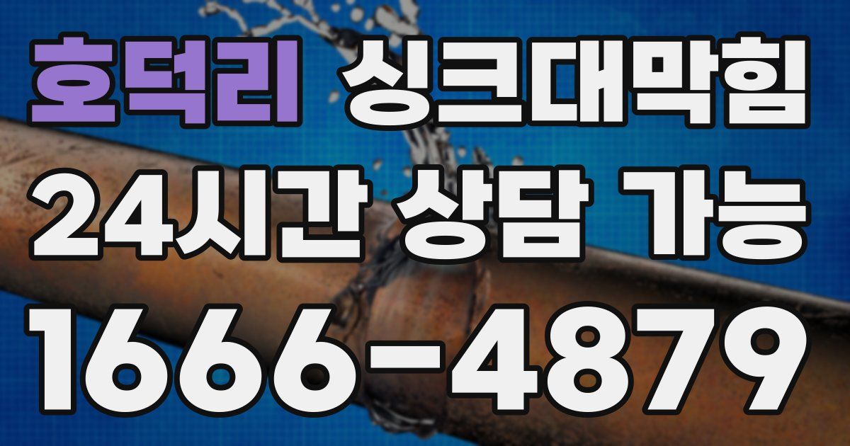 호덕리 싱크대 뚫기