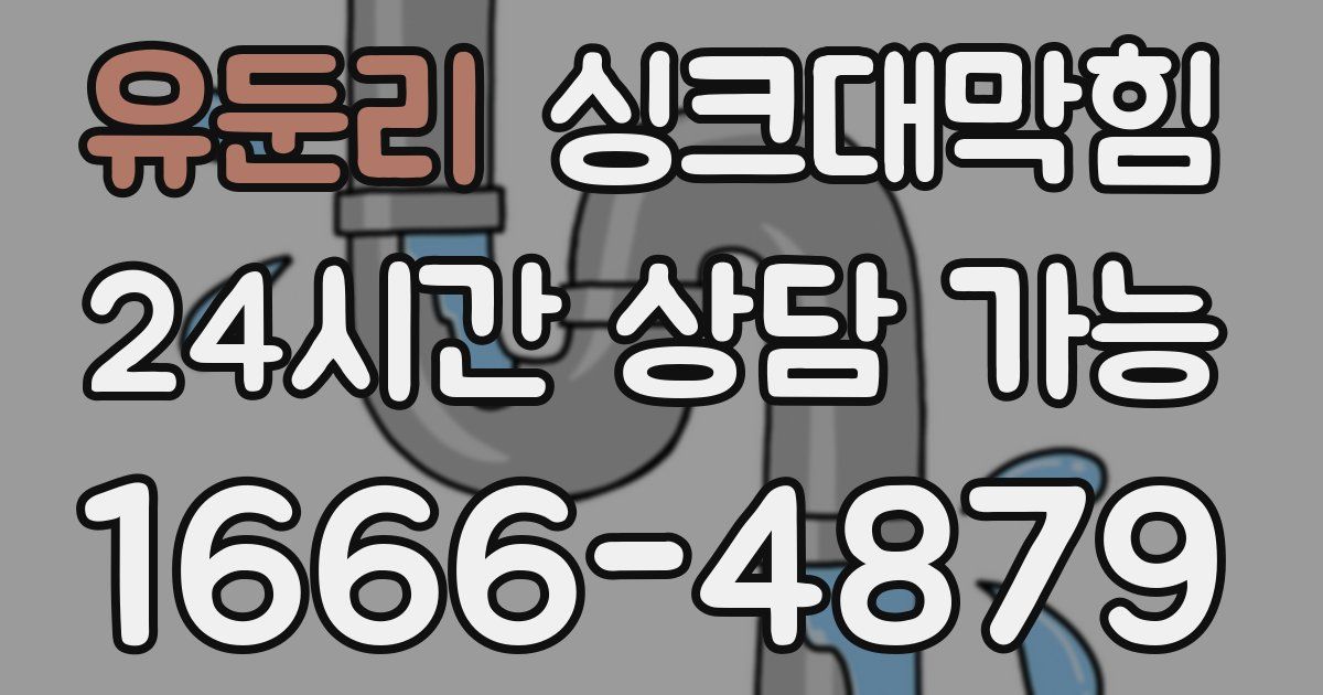 유둔리 싱크대 뚫기