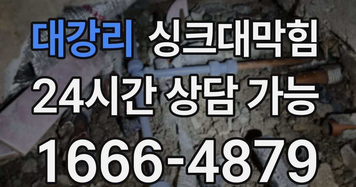 대강리 싱크대 뚫기