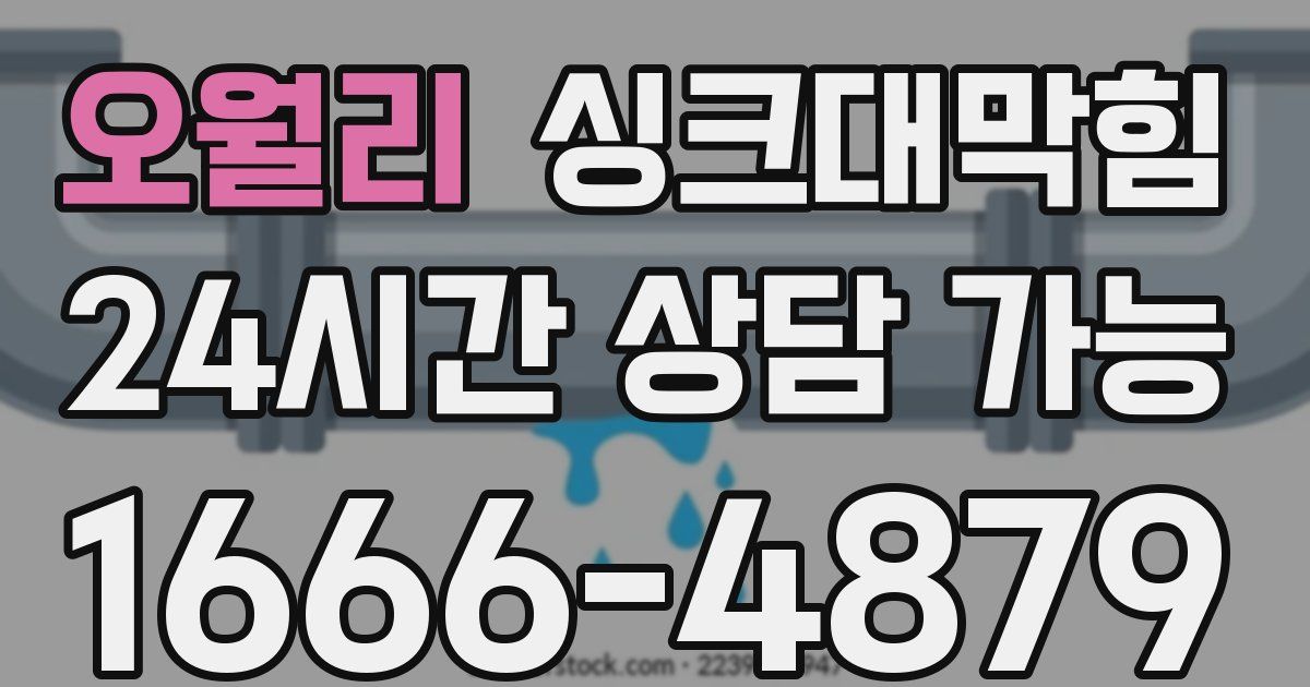 오월리 싱크대 뚫기