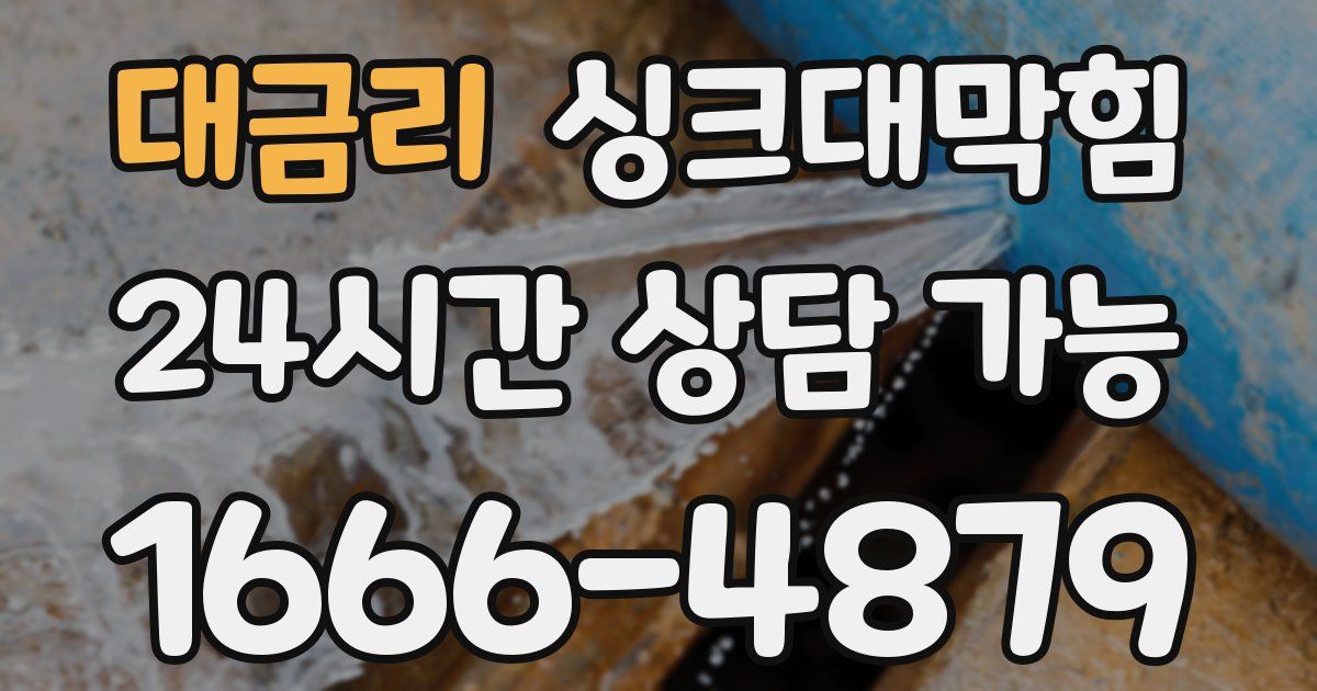 대금리 싱크대 뚫기