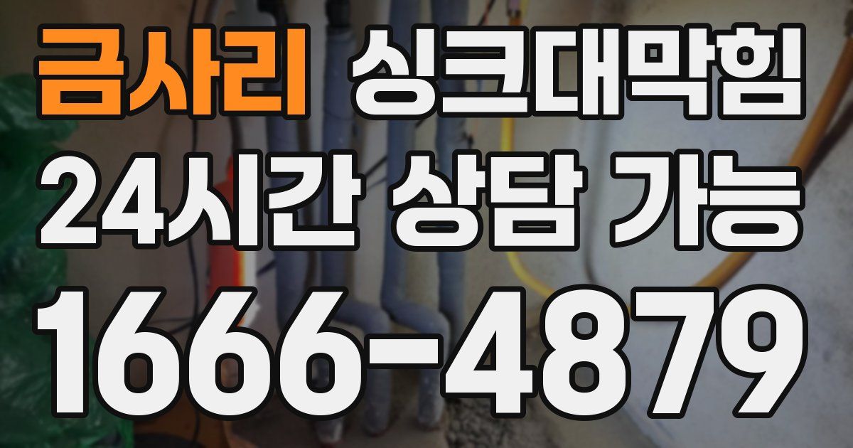 금사리 싱크대 뚫기