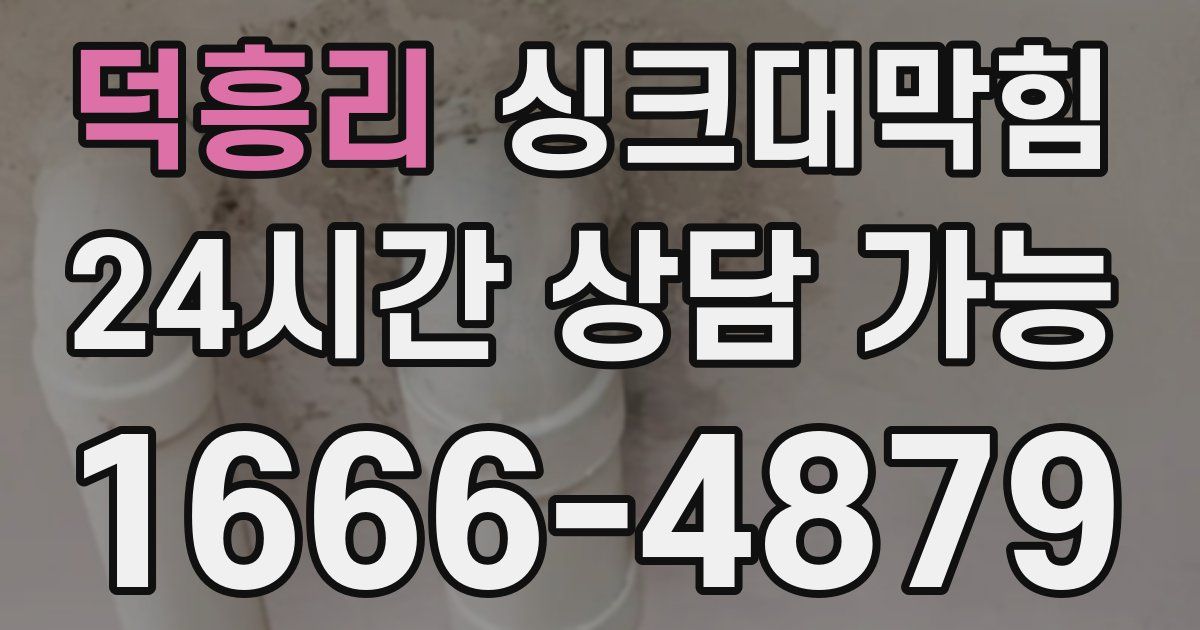 덕흥리 싱크대 뚫기
