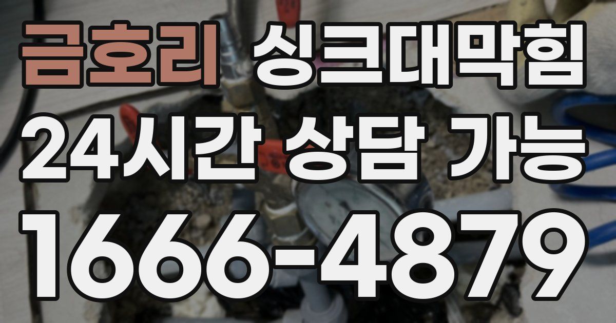 금호리 싱크대 뚫기