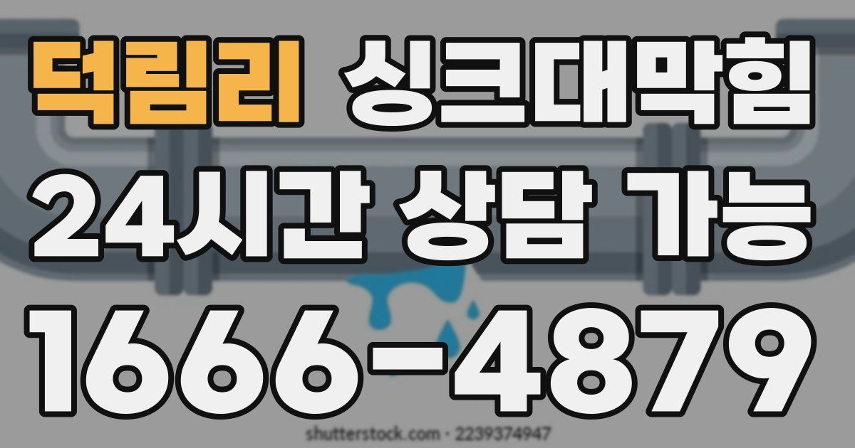 덕림리 싱크대 뚫기