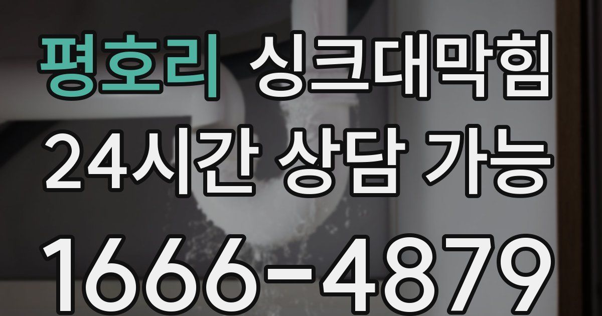 평호리 싱크대 뚫기