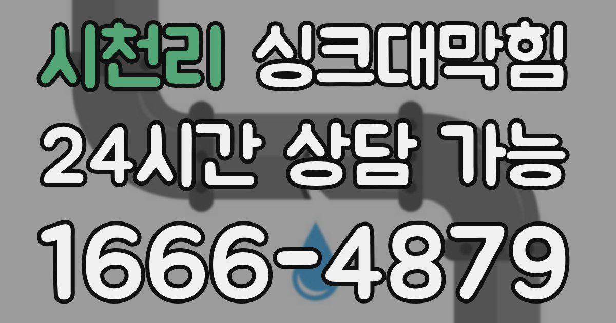 시천리 싱크대 뚫기