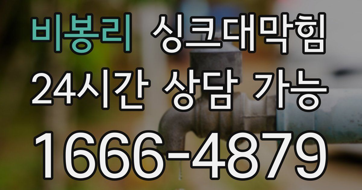 비봉리 싱크대 뚫기