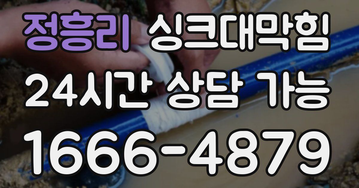 정흥리 싱크대 뚫기