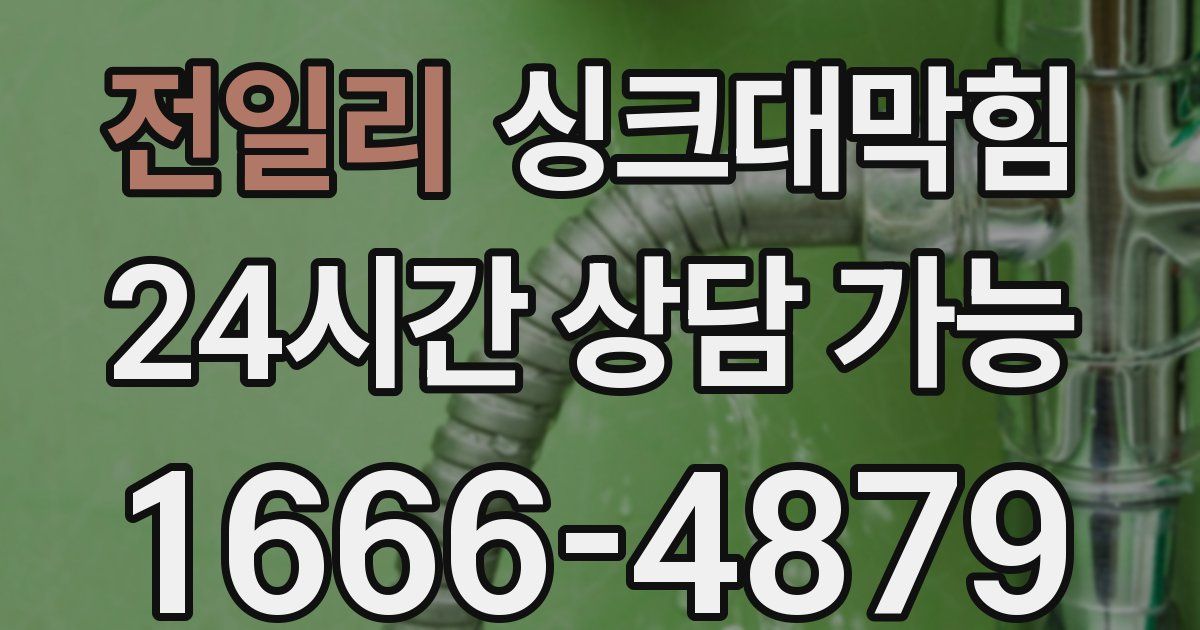 전일리 싱크대 뚫기