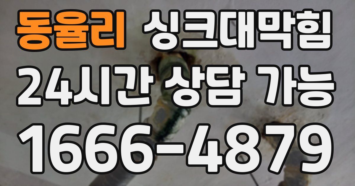 동율리 싱크대 뚫기