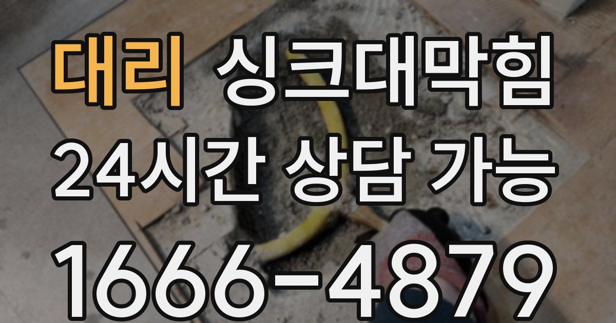 대리 싱크대 뚫기
