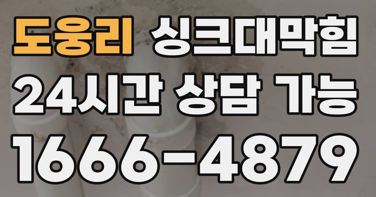 도웅리 싱크대 뚫기