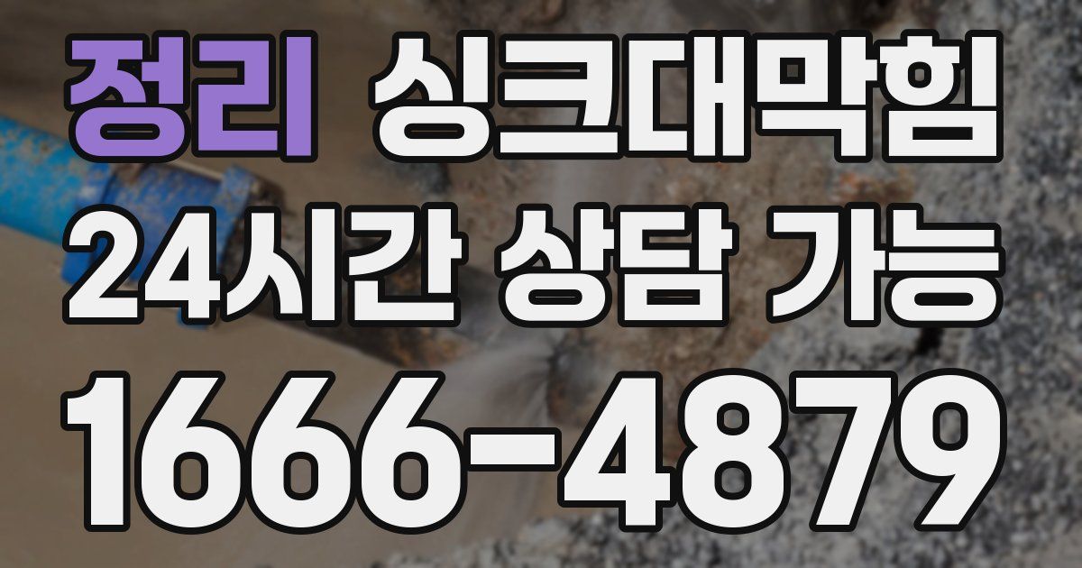 정리 싱크대 뚫기