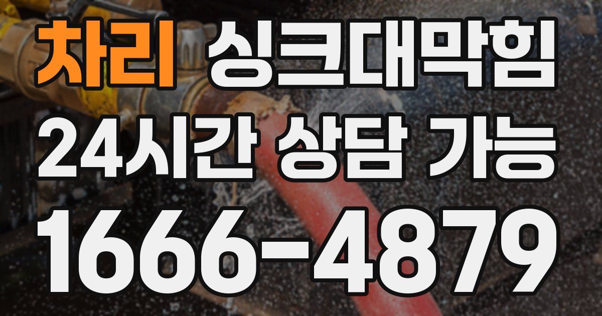 차리 싱크대 뚫기