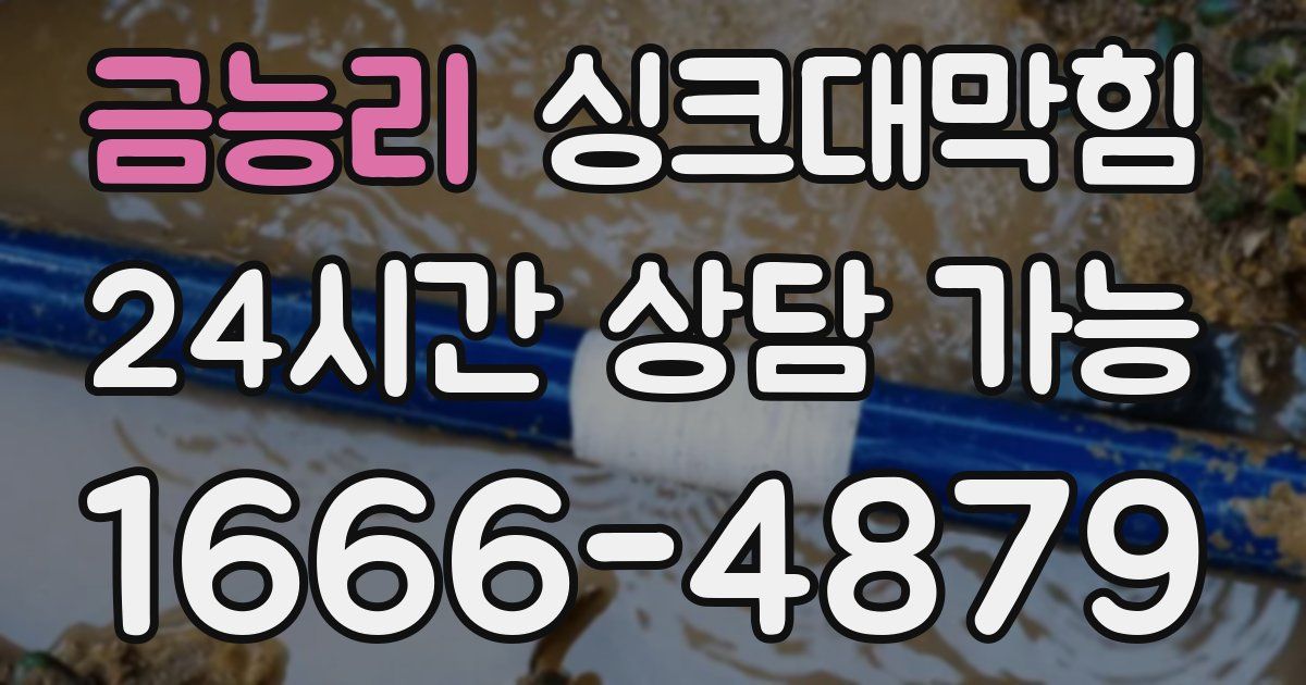 금능리 싱크대 뚫기
