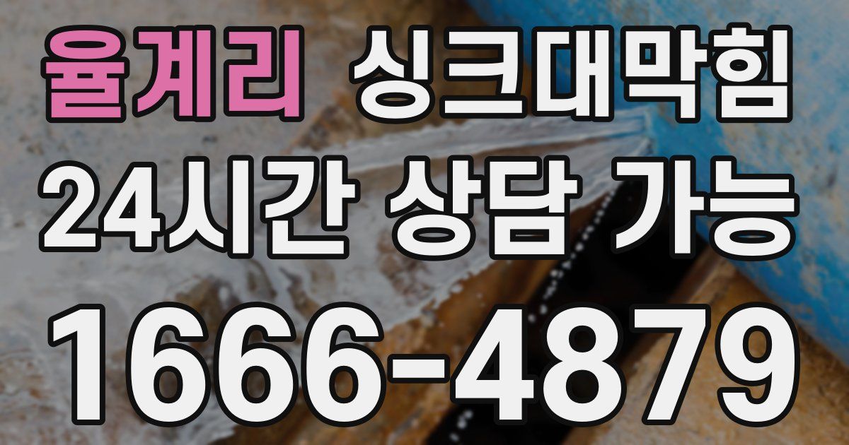 율계리 싱크대 뚫기