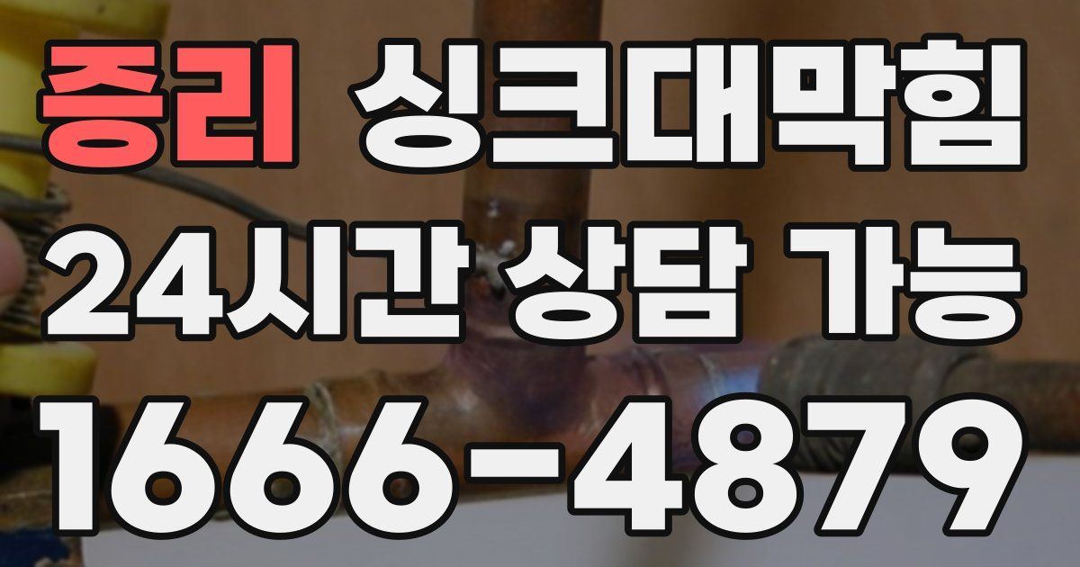 증리 싱크대 뚫기