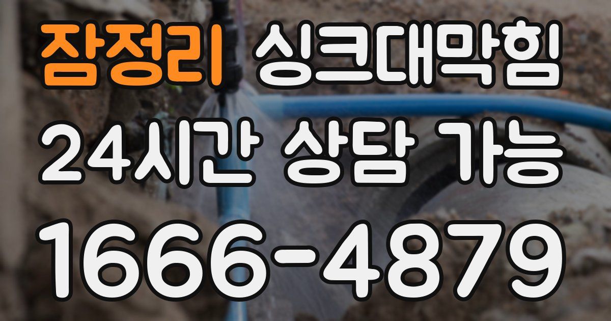 잠정리 싱크대 뚫기