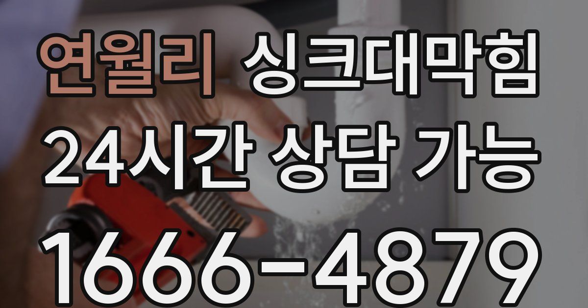 연월리 싱크대 뚫기