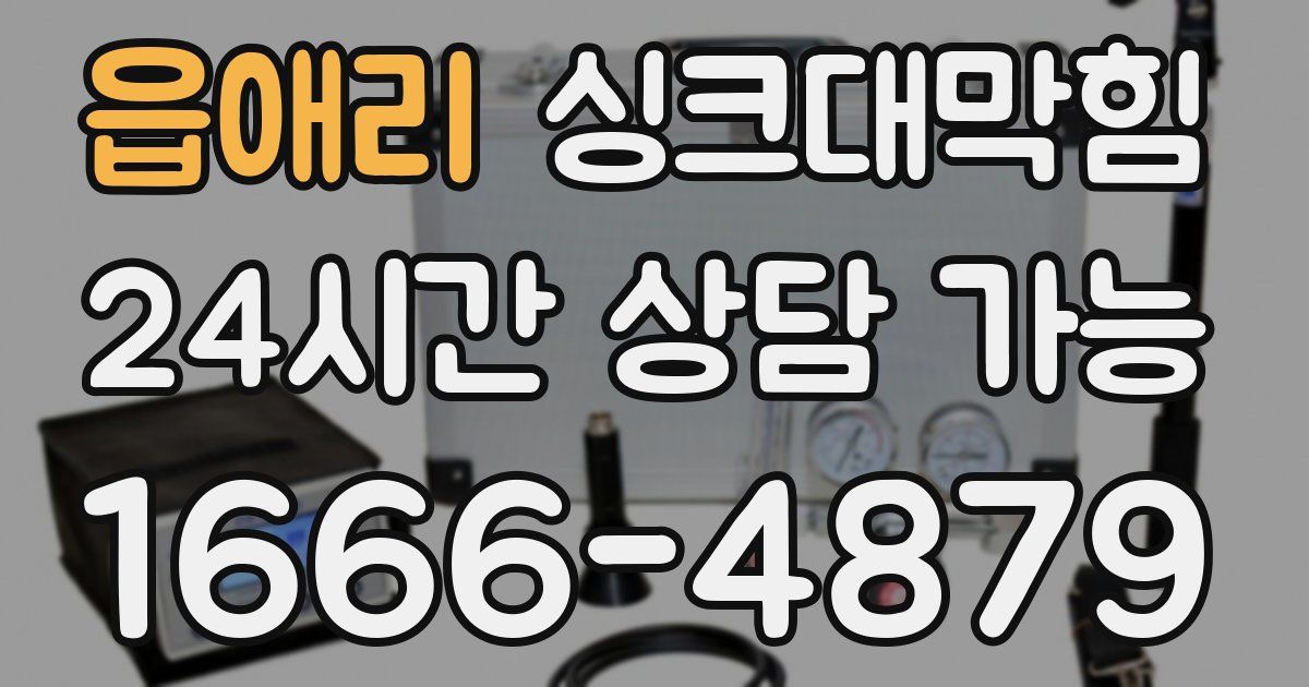 읍애리 싱크대 뚫기