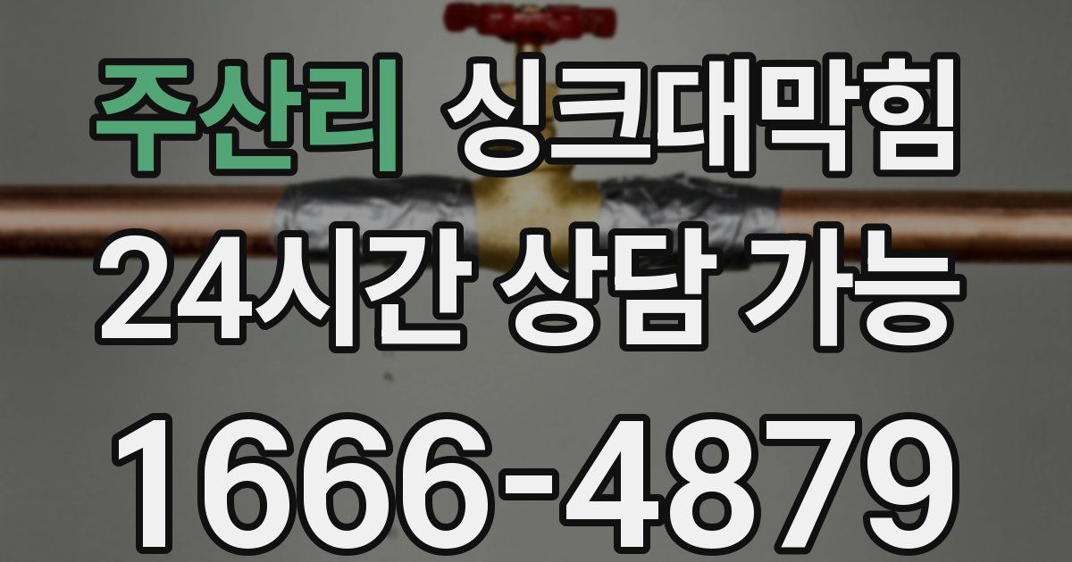 주산리 싱크대 뚫기