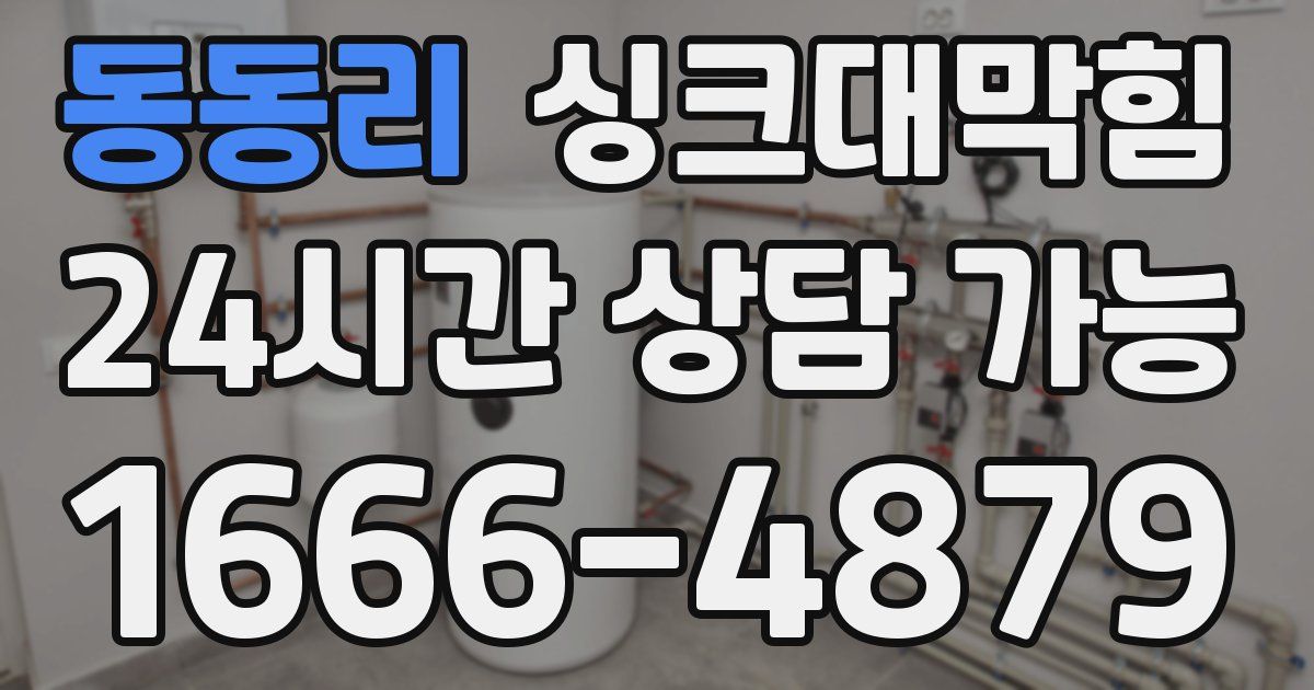 동동리 싱크대 뚫기