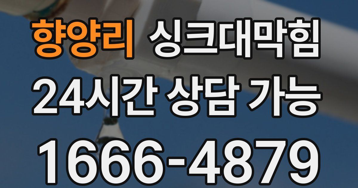향양리 싱크대 뚫기